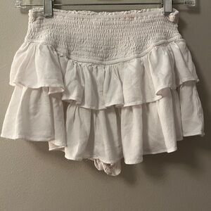 Rock N Rags Sunshine Daydream White Ruffled Mini Skirt
